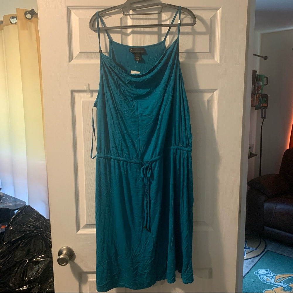 Lane Bryant Aqua Green Sun Dress Size 22/24